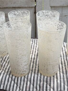 Vintage Mid Century Spaghetti String Tumbler /Glasses